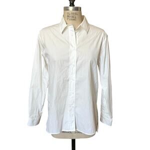 CO Essentials White Button Down Shirt Size Medium